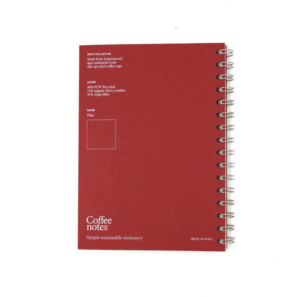Coffeenotes Grande Wiro Notebook Cherry by Coffeenotes at Cult Pens