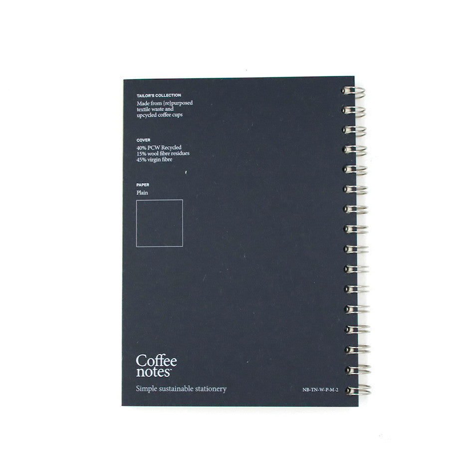 Coffeenotes Grande Wiro Notebook Navy Wool by Coffeenotes at Cult Pens