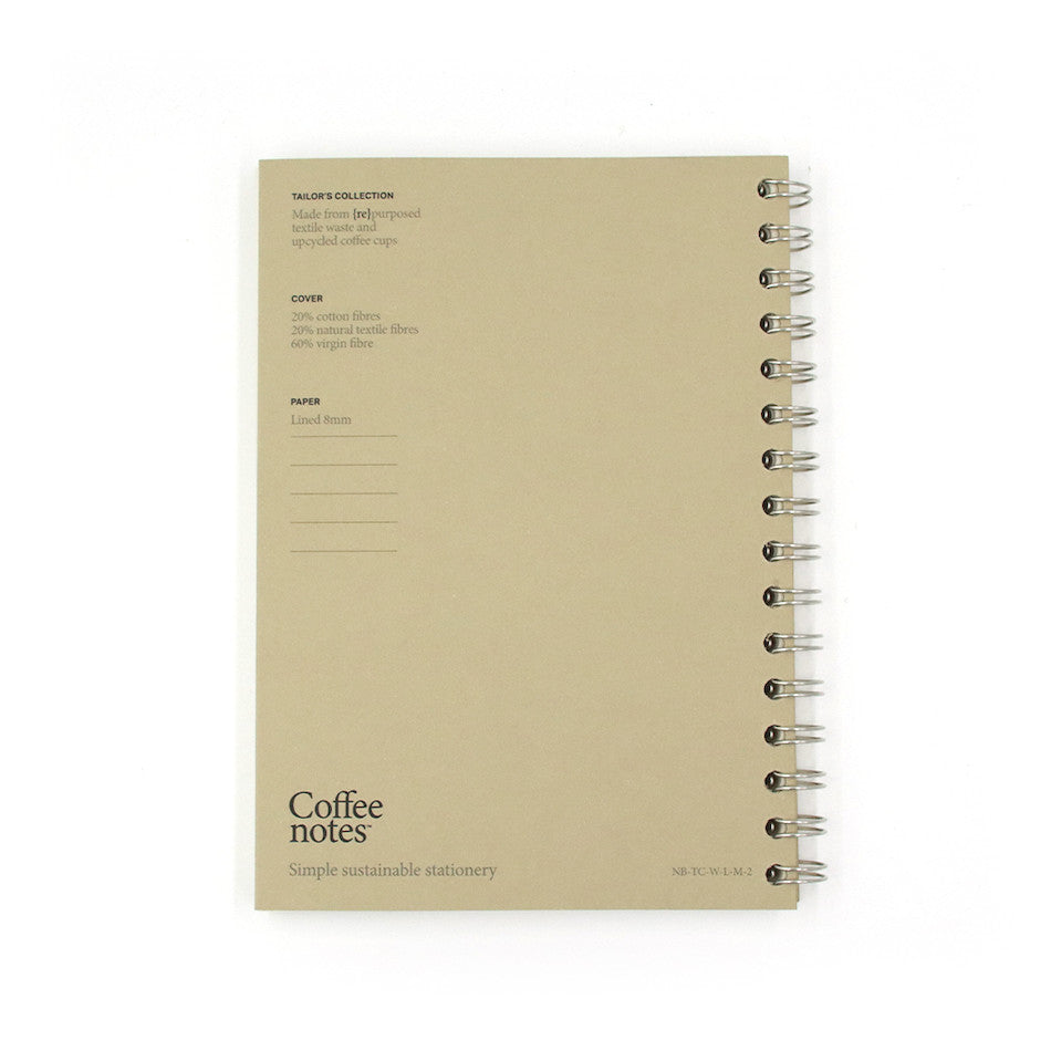 Coffeenotes Grande Wiro Notebook Camel Tweed by Coffeenotes at Cult Pens
