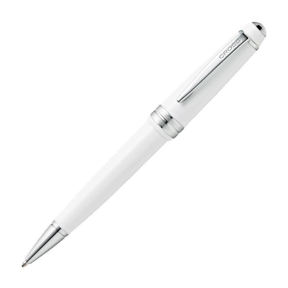 Cross Bailey Light Ballpoint Pen White with Chrome Trim by Cross at Cult Pens