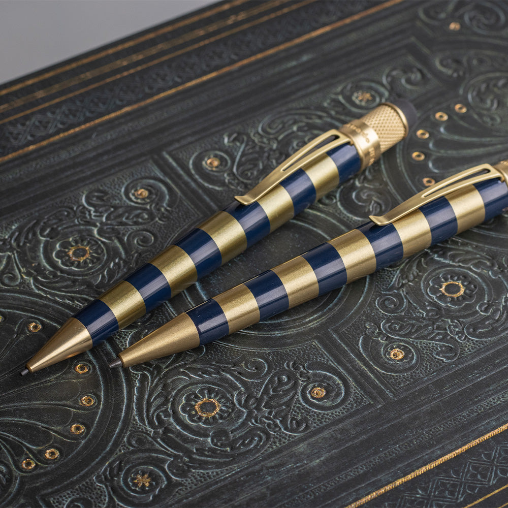 Cult Pens Exclusive Gilded Rings Tornado Rollerball and Mechanical Pencil Set by Retro 51 by Retro 51 at Cult Pens