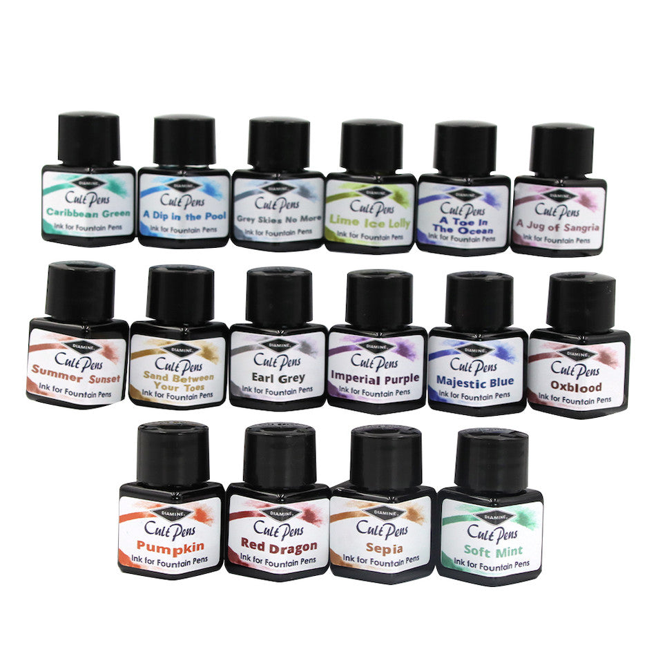 Cult Pens Exclusive Summer and Diamine Classic Inks 12ml Set of 16 by Diamine at Cult Pens