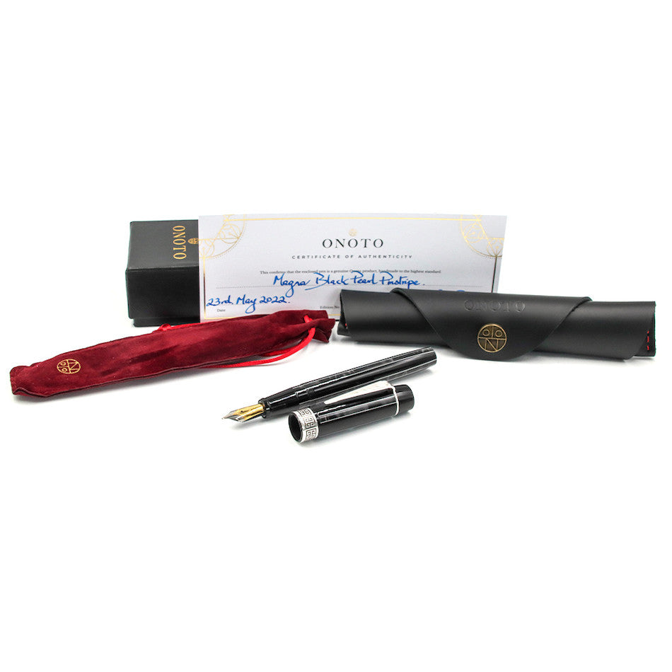 Cult Pens Exclusive Fountain Pen Black Pearl Pinstripe by Onoto by Onoto at Cult Pens