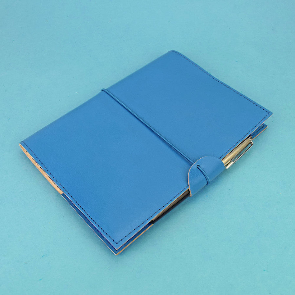 Cult Pens Leather Refillable Cover Dark Blue by Cult Pens at Cult Pens