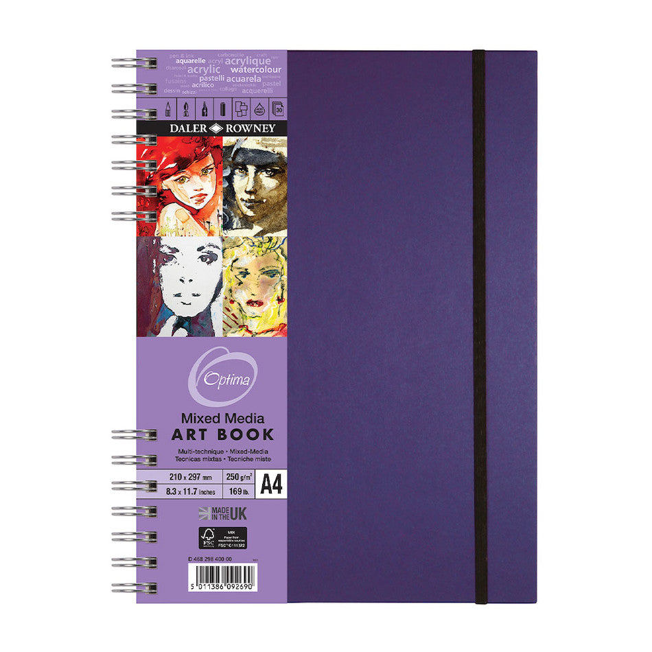 DalerRowney Optima Mixed Media Spiral A4 Artbook