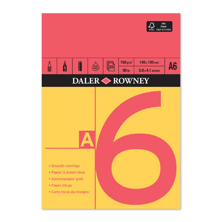 Daler-Rowney Red & Yellow Pad A6 by Daler-Rowney at Cult Pens