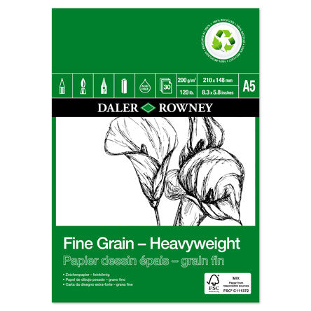 Daler-Rowney Fine Grain Eco Heavyweight Pad A5 by Daler-Rowney at Cult Pens