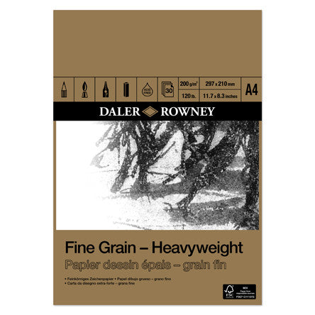Daler-Rowney Fine Grain Heavyweight Pad A4 by Daler-Rowney at Cult Pens