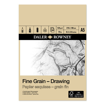 Daler-Rowney Fine Grain Drawing Pad A5 by Daler-Rowney at Cult Pens