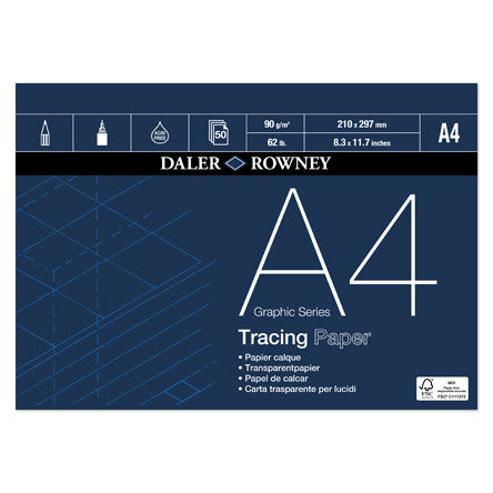Daler-Rowney Graphic Series Tracing Pad 90gsm A4 by Daler-Rowney at Cult Pens