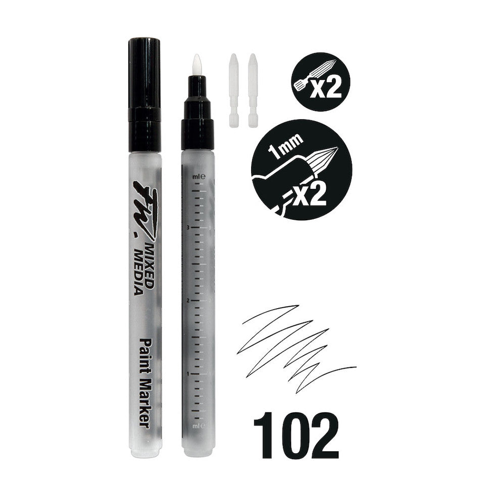 Daler-Rowney FW Mixed Media Empty Marker Set of 2 by Daler-Rowney at Cult Pens