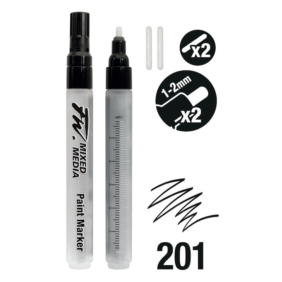 Daler-Rowney FW Mixed Media Empty Marker Set of 2 by Daler-Rowney at Cult Pens