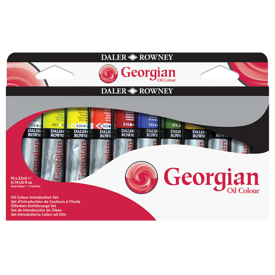 Daler-Rowney Georgian Oil Paint Introduction Set of 10 by Daler-Rowney at Cult Pens