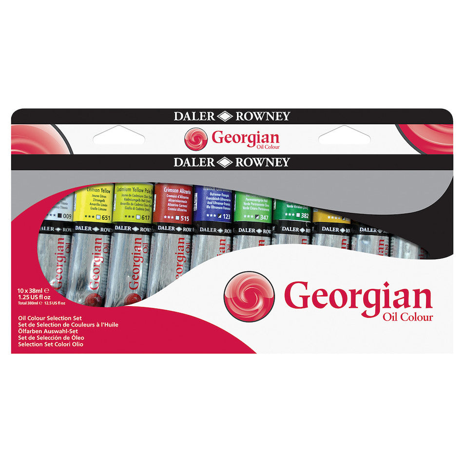 Daler-Rowney Georgian Oil Paint Selection Set of 10 by Daler-Rowney at Cult Pens