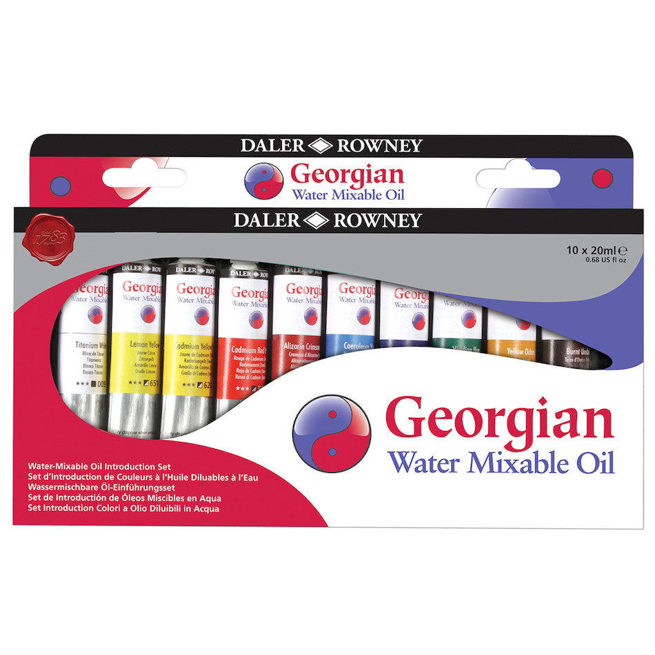 Daler-Rowney Georgian Water Mixable Oil Paint Introduction Set of 10 by Daler-Rowney at Cult Pens