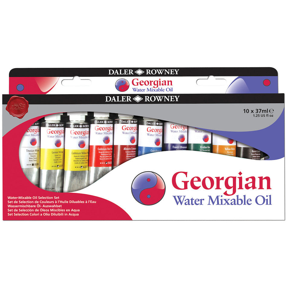 Daler-Rowney Georgian Water Mixable Oil Paint Selection Set of 10 by Daler-Rowney at Cult Pens
