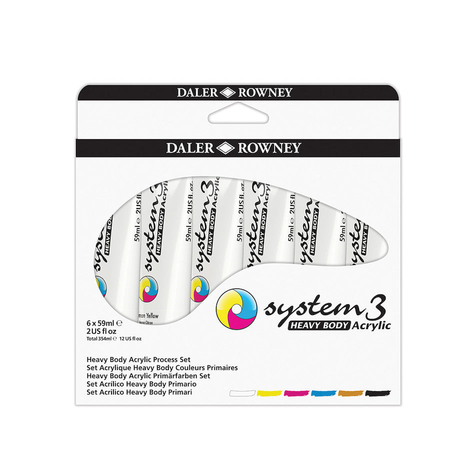 Daler-Rowney System3 Heavy Body Acrylic Paint 59ml Starter Set of 6 by Daler-Rowney at Cult Pens