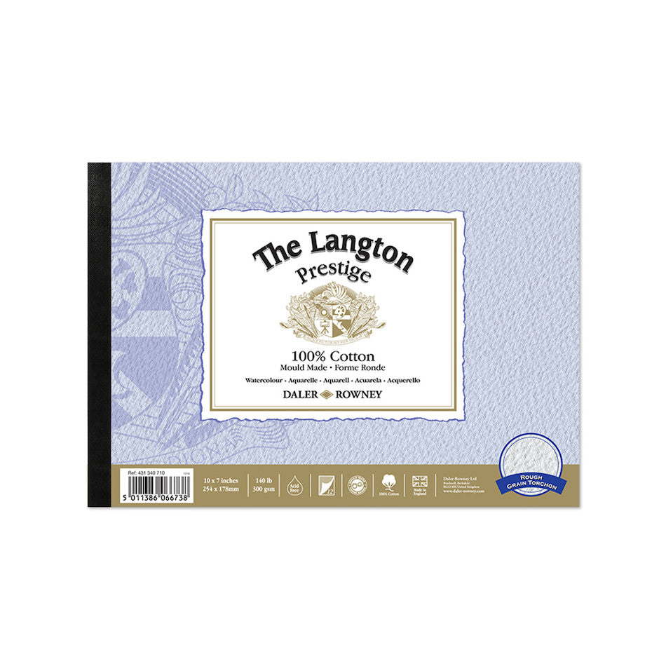 Daler-Rowney Langton Prestige Watercolour Pad Rough 10x7 by Daler-Rowney at Cult Pens