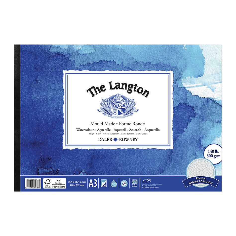Daler-Rowney The Langton Watercolour Rough Pad A3 by Daler-Rowney at Cult Pens