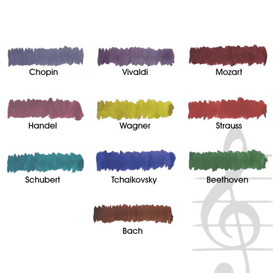Diamine Music Collection Ink Bottle Set by Diamine at Cult Pens