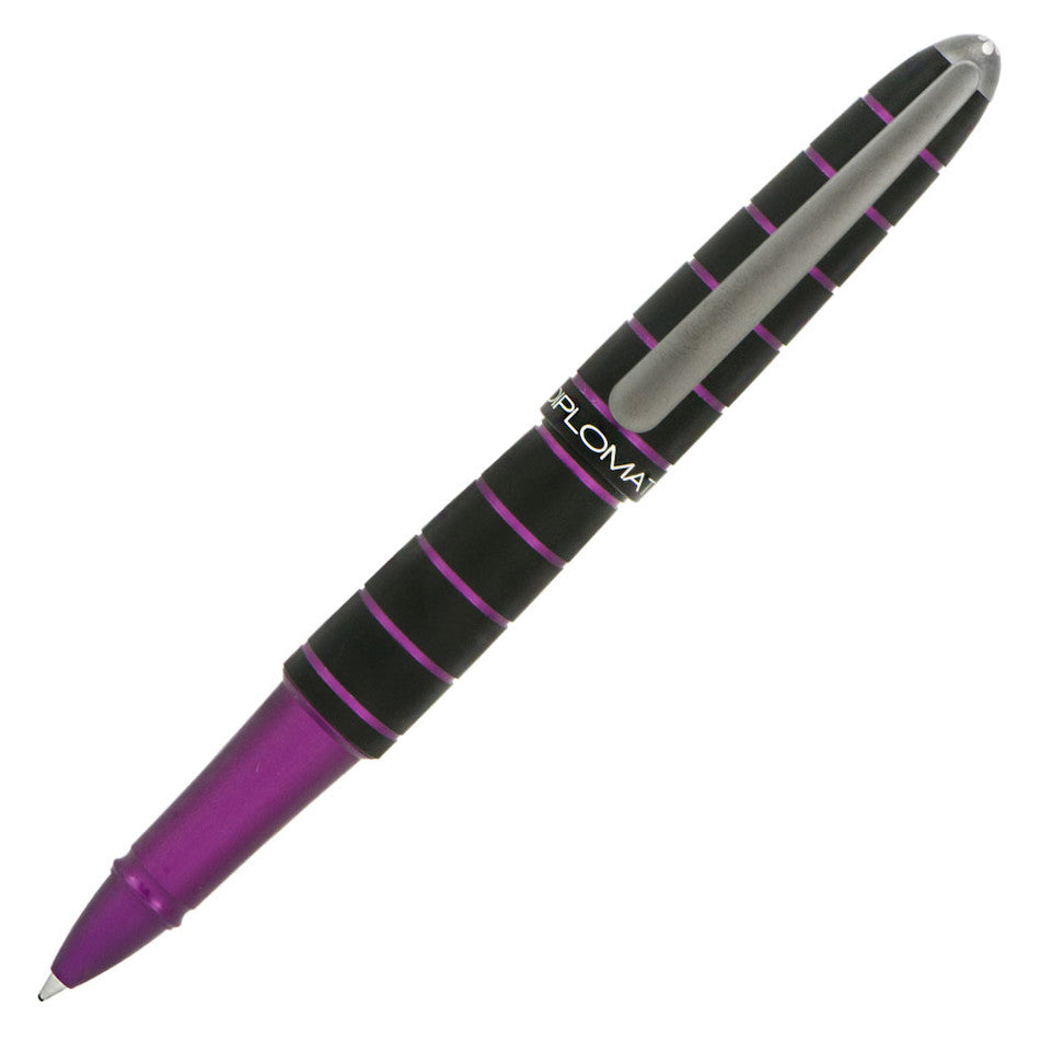 Diplomat Elox Rollerball Pen Ring Black/Purple by Diplomat at Cult Pens