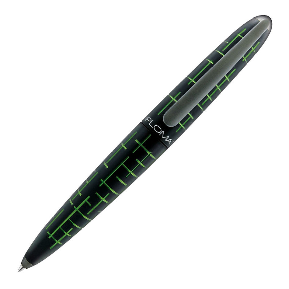 Diplomat Elox Matrix Ballpoint Pen Black and Green by Diplomat at Cult Pens