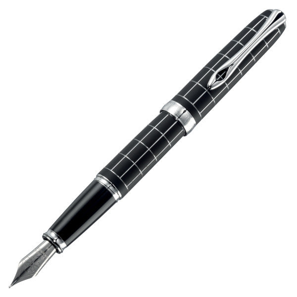 Diplomat Excellence A Plus Rhomb Guilloch Black Fountain Pen by Diplomat at Cult Pens