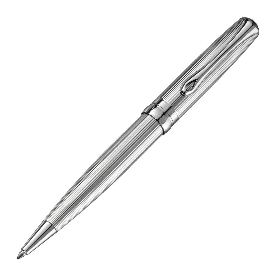 Diplomat Excellence A2 Guilloche Chrome Ballpoint Pen by Diplomat at Cult Pens