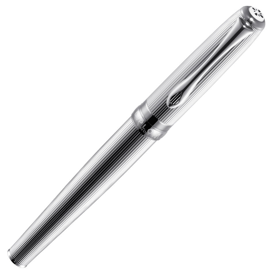 Diplomat Excellence A2 Guilloche Chrome Rollerball Pen by Diplomat at Cult Pens