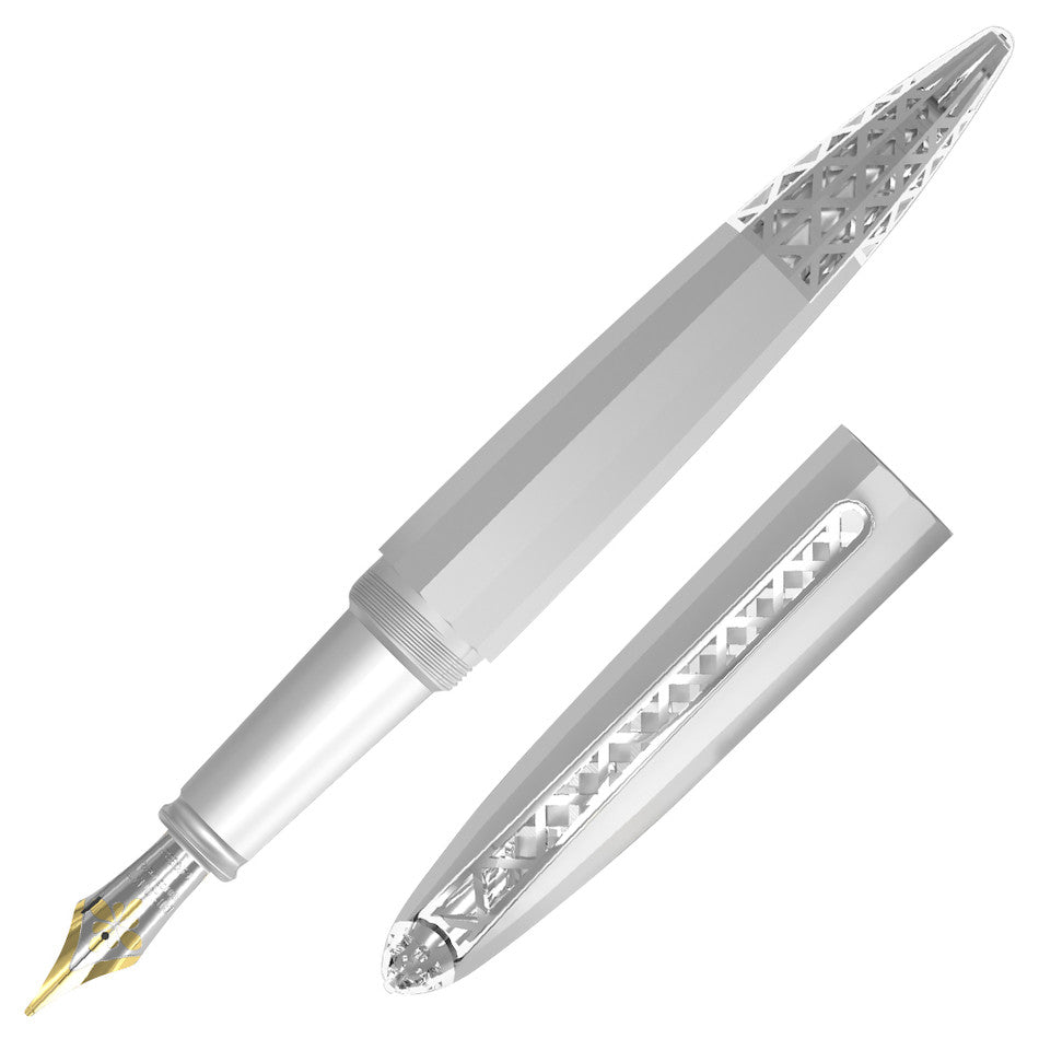 Diplomat Zepp 14 ct Nib Fountain Pen Chrome by Diplomat at Cult Pens