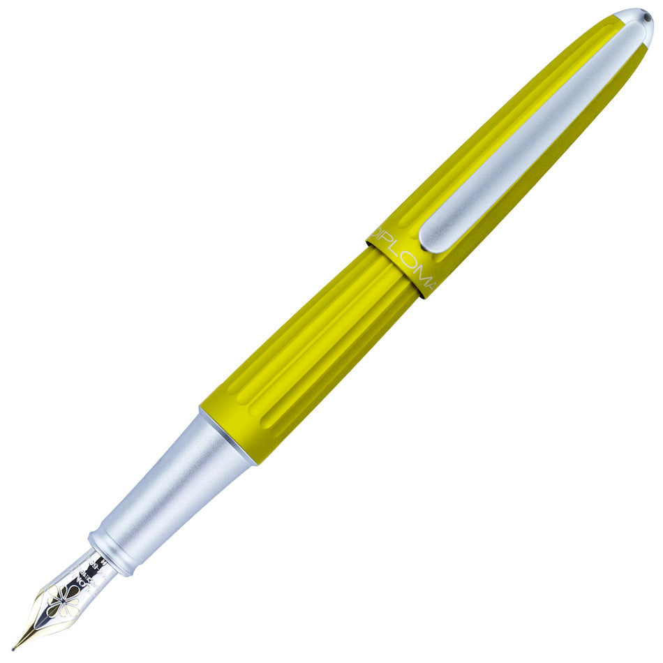 Diplomat Aero Fountain Pen Citrus Chrome 14ct Gold Nib by Diplomat at Cult Pens