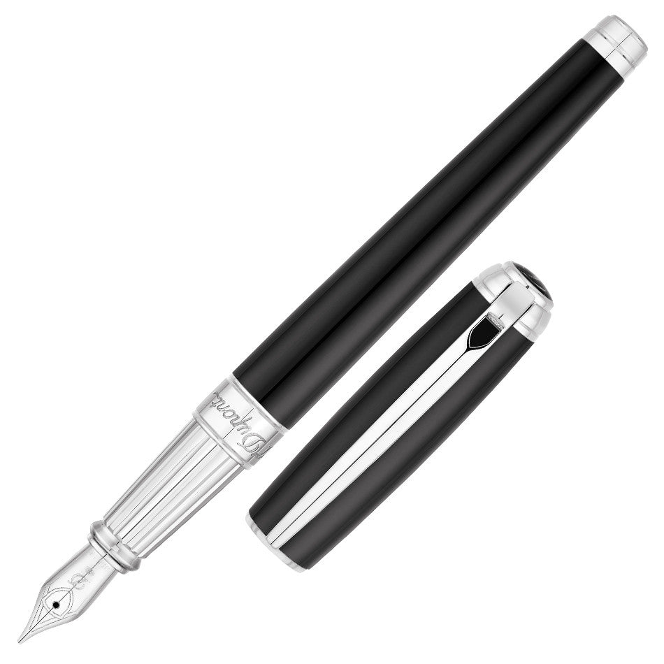S.T. Dupont Line D Large Fountain Pen Black by S.T. Dupont at Cult Pens