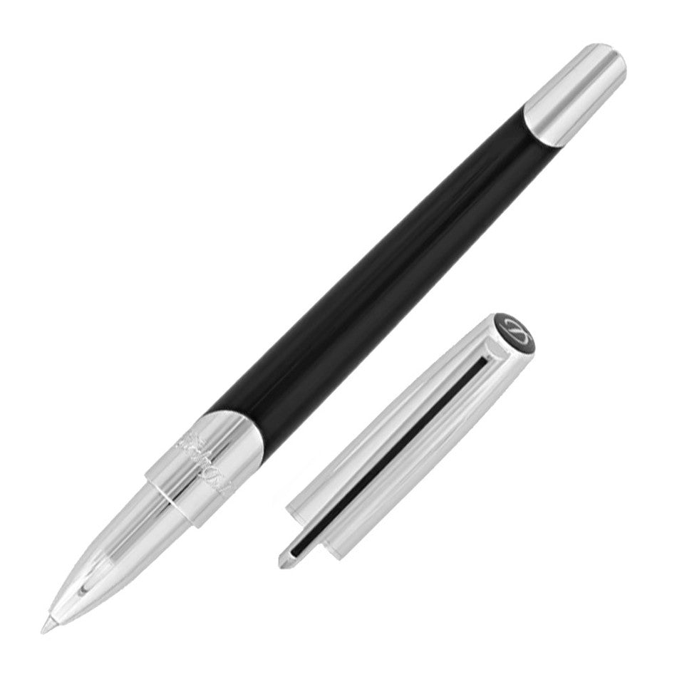 S.T. Dupont Defi Millennium Rollerball Pen Silver/Black by S.T. Dupont at Cult Pens
