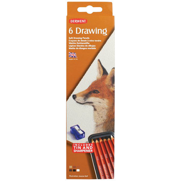 Derwent Drawing Pencil Tin of 6 by Derwent at Cult Pens