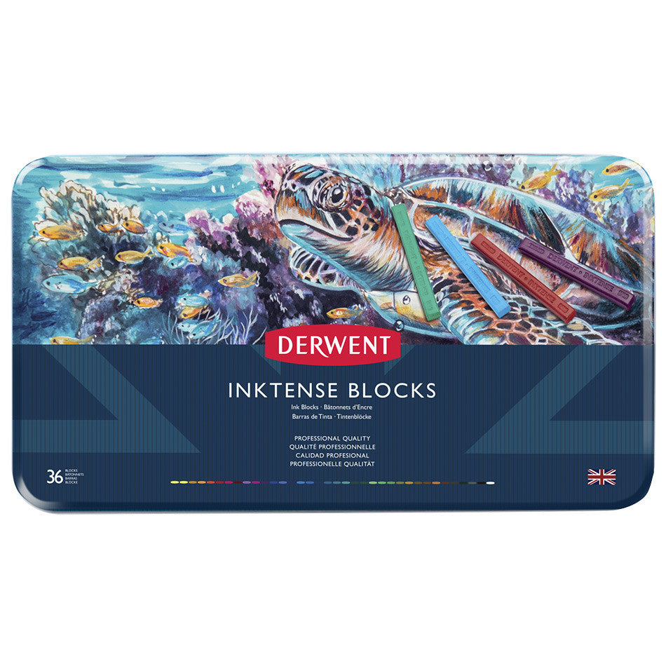 Derwent Inktense Colour Block Tin of 36 by Derwent at Cult Pens