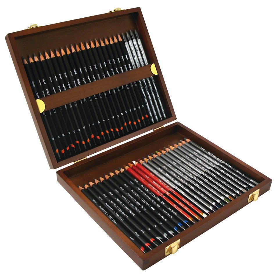 Derwent Sketching Pencil Wooden Box of 48 by Derwent at Cult Pens