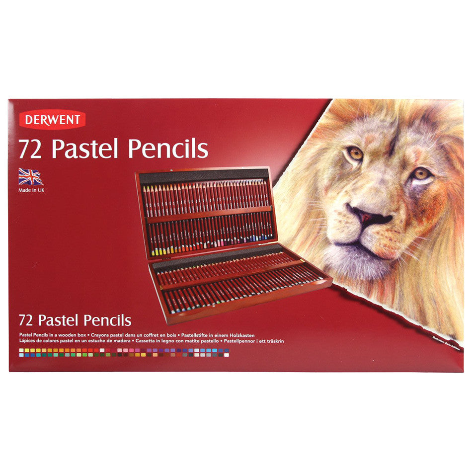 Derwent Pastel Pencil Wooden Box of 72 by Derwent at Cult Pens
