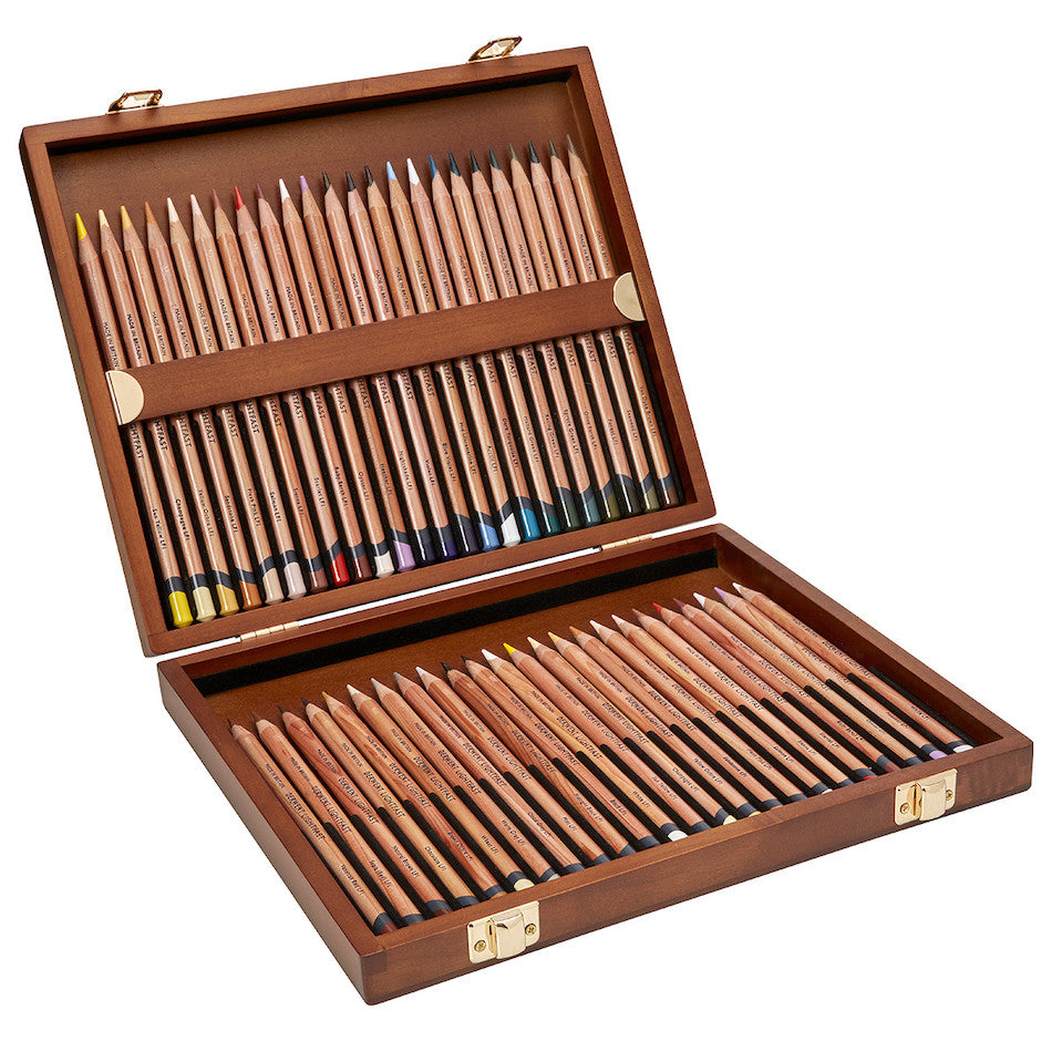 Derwent Lightfast Coloured Pencils Wooden Box of 48 by Derwent at Cult Pens