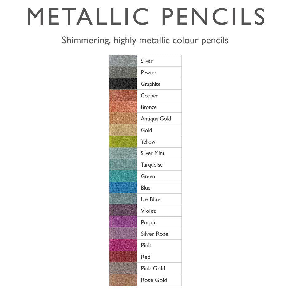 Derwent Metallic Pencils Box of 20 Limited Edition by Derwent at Cult Pens