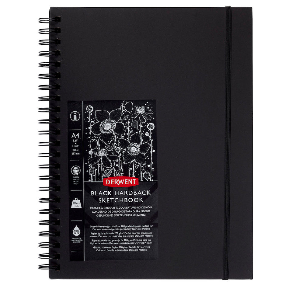 Derwent Black Book Sketchbook A4 Portrait by Derwent at Cult Pens