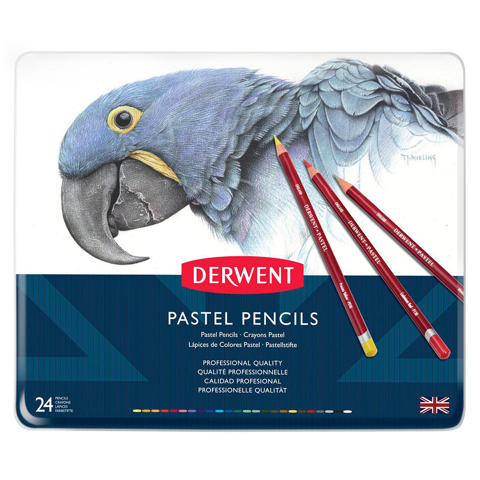 Derwent Pastel Pencil Tin of 24 by Derwent at Cult Pens