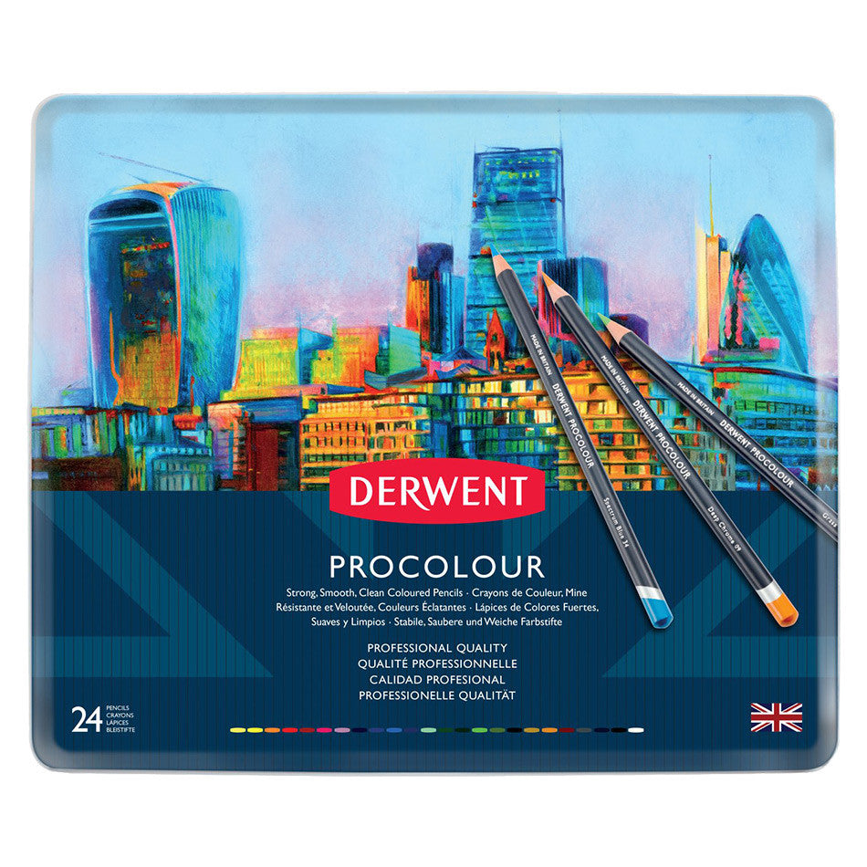 Derwent Procolour Pencil Tin of 24 by Derwent at Cult Pens
