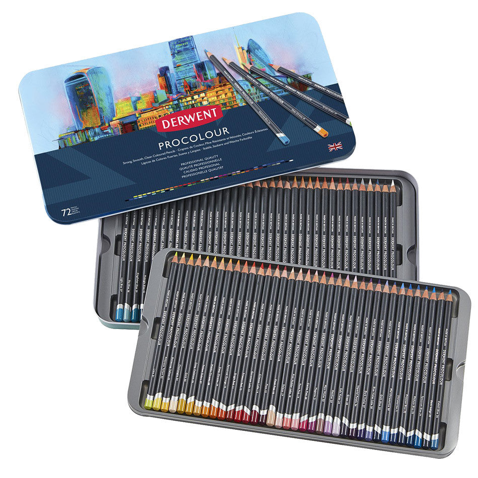 Derwent Procolour Pencil Tin of 72 by Derwent at Cult Pens