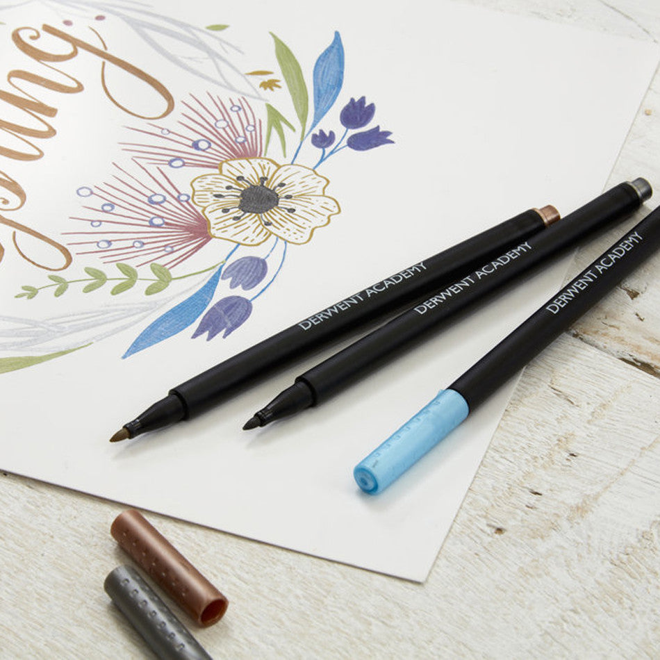 Derwent Academy Metallic Markers Set of 8 Assorted by Derwent at Cult Pens