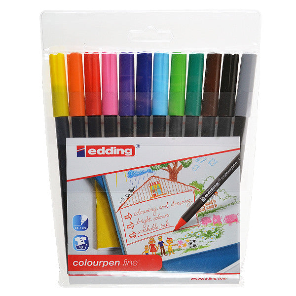 edding Colourpen Fine Wallet of 12 by edding at Cult Pens