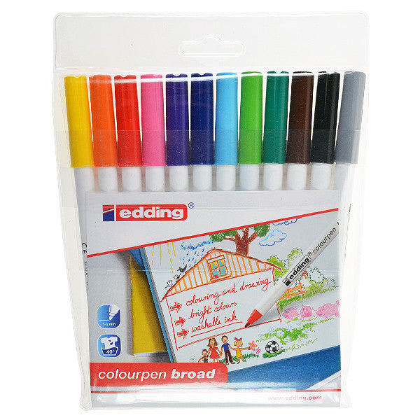 edding Colourpen Broad Wallet of 12 by edding at Cult Pens