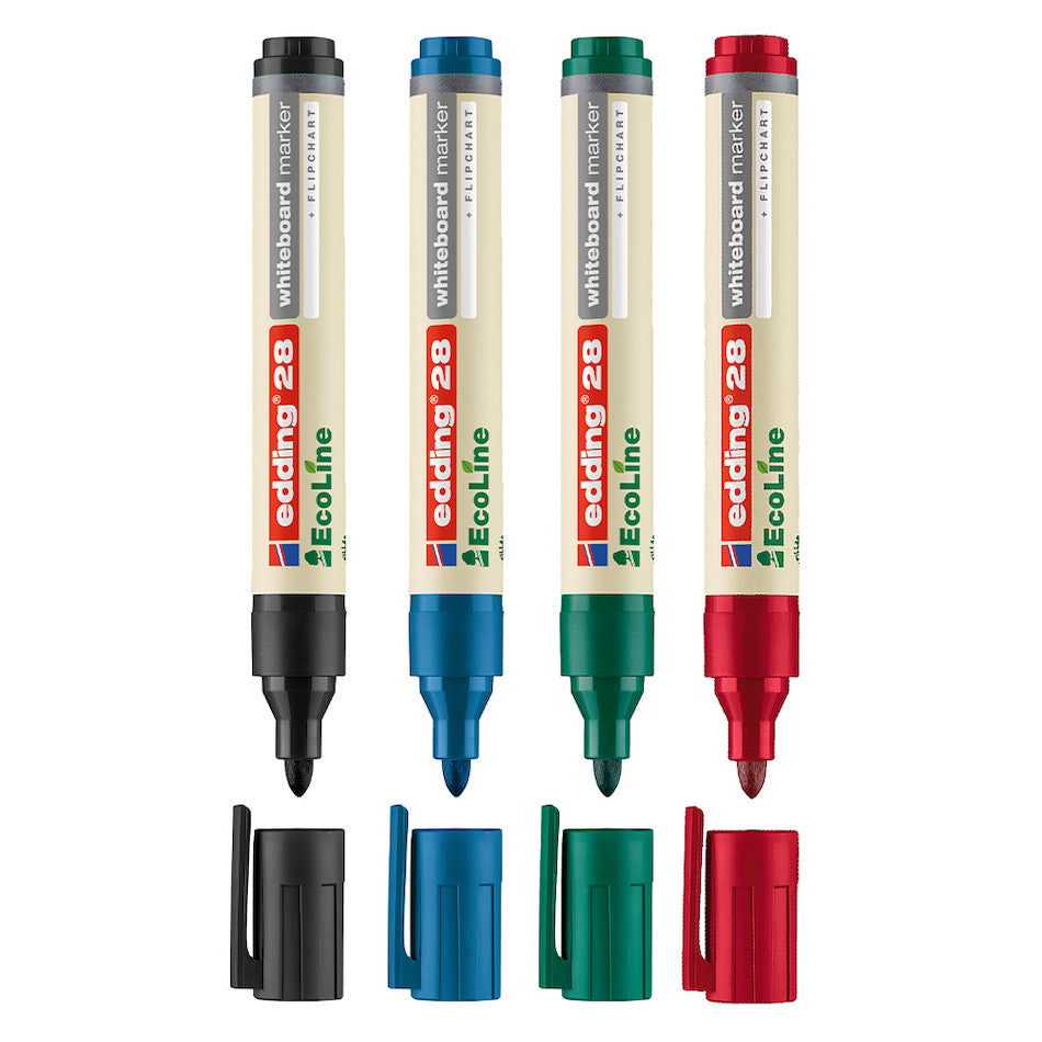 edding EcoLine 28 Whiteboard Marker Set of 4 by edding at Cult Pens