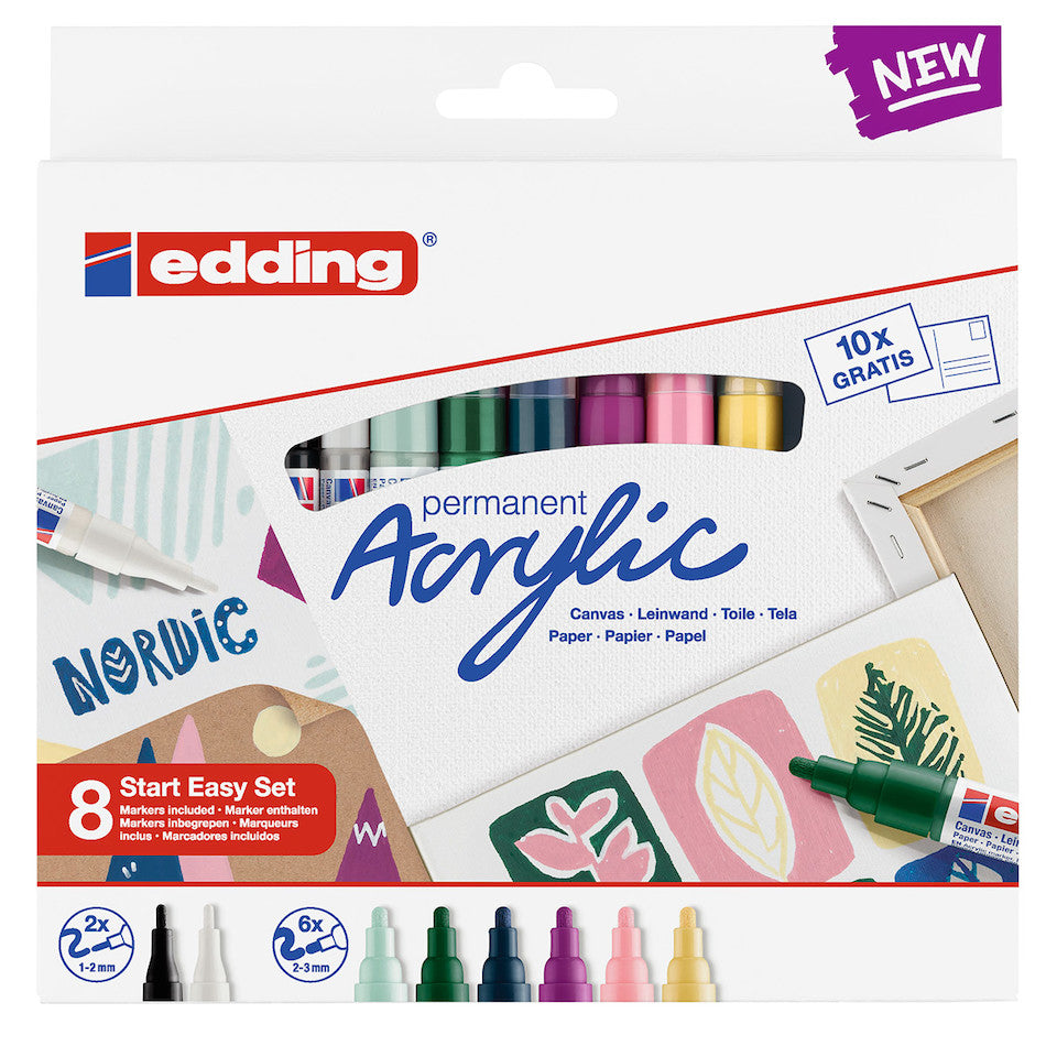 edding Acrylic Markers Easy Start Set of 8 Nordic by edding at Cult Pens