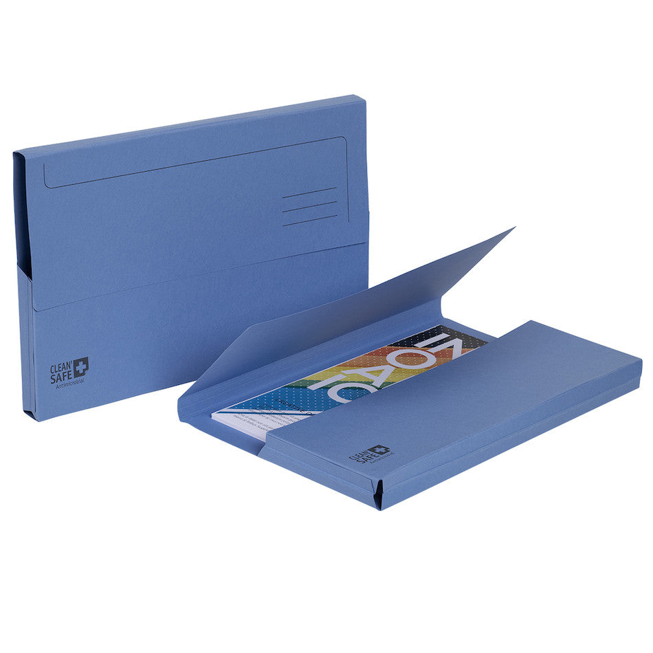 Exacompta Clean'Safe A4 Document Wallet Set of 5 Blue by Exacompta at Cult Pens