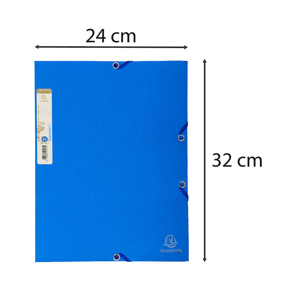 Exacompta Forever Folder 3 Flap Elastic A4 Blue by Exacompta at Cult Pens
